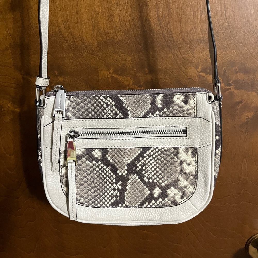 MICHAEL MICHAEL KORS Snakeskin Embossed Leather Crossbody Bag-#AV-1704 Like New